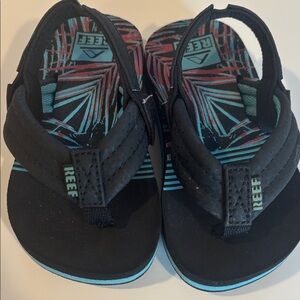 Reef Kids Black and Blue Sandals